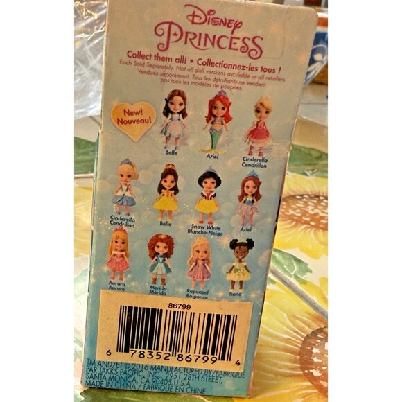 Disney Princess Poseable Mini Doll Toddler Miniature 3.5" Figure - Picture 2 of 3